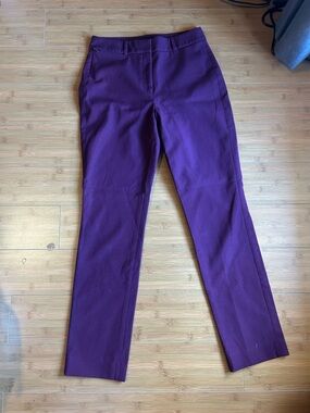 White House Black Market Elle Slim Purple Dress Pants
